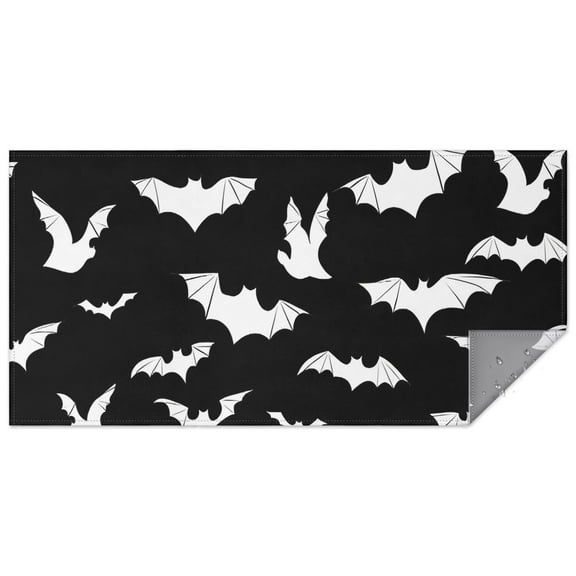 Halloween Bat Silhouettes Rectangle Tablecloth 60"x120",Waterproof Polyester Rectangle Table Cloth, Wipeable Spillproof Polyester Tablecloth for Dining, Camping, Indoor and Outdoor
