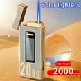 thumbnail image 3 of QuLuJing Fathers Day Gift Ideas, Solar Charging Inflatable Lighter Windproof Metal Lighter, 3 of 7