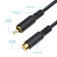 thumbnail image 4 of Music Extension Cable Male to Female Connector, Superior Sound Quality Extension Cord for Home Theater, 4 of 9