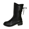 thumbnail image 2 of POROPL Womens Boots Mid Calf Chunky Zip Up Shoes,Womens Boots Size 4.5, 2 of 8