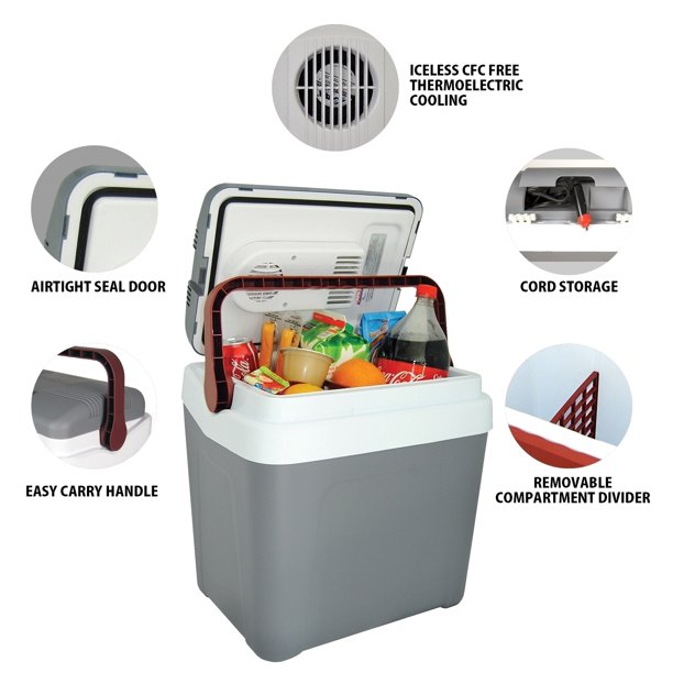 Koolatron P25 Iceless Electric Cooler 12V 24L / 26 qt Portable Ice