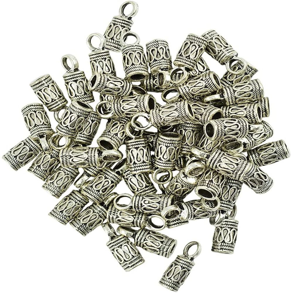 50pcs Vintage End Cap Fit 10*4mm Leather Cord Craft DIY Jewelry Bead Stopper
