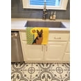 thumbnail image 2 of Summer Sunflowers Black and Tan German Shepherd Kitchen Towel, 2 of 5