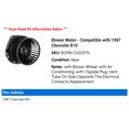 thumbnail image 2 of Blower Motor - Compatible with 1987 Chevy R10, 2 of 2