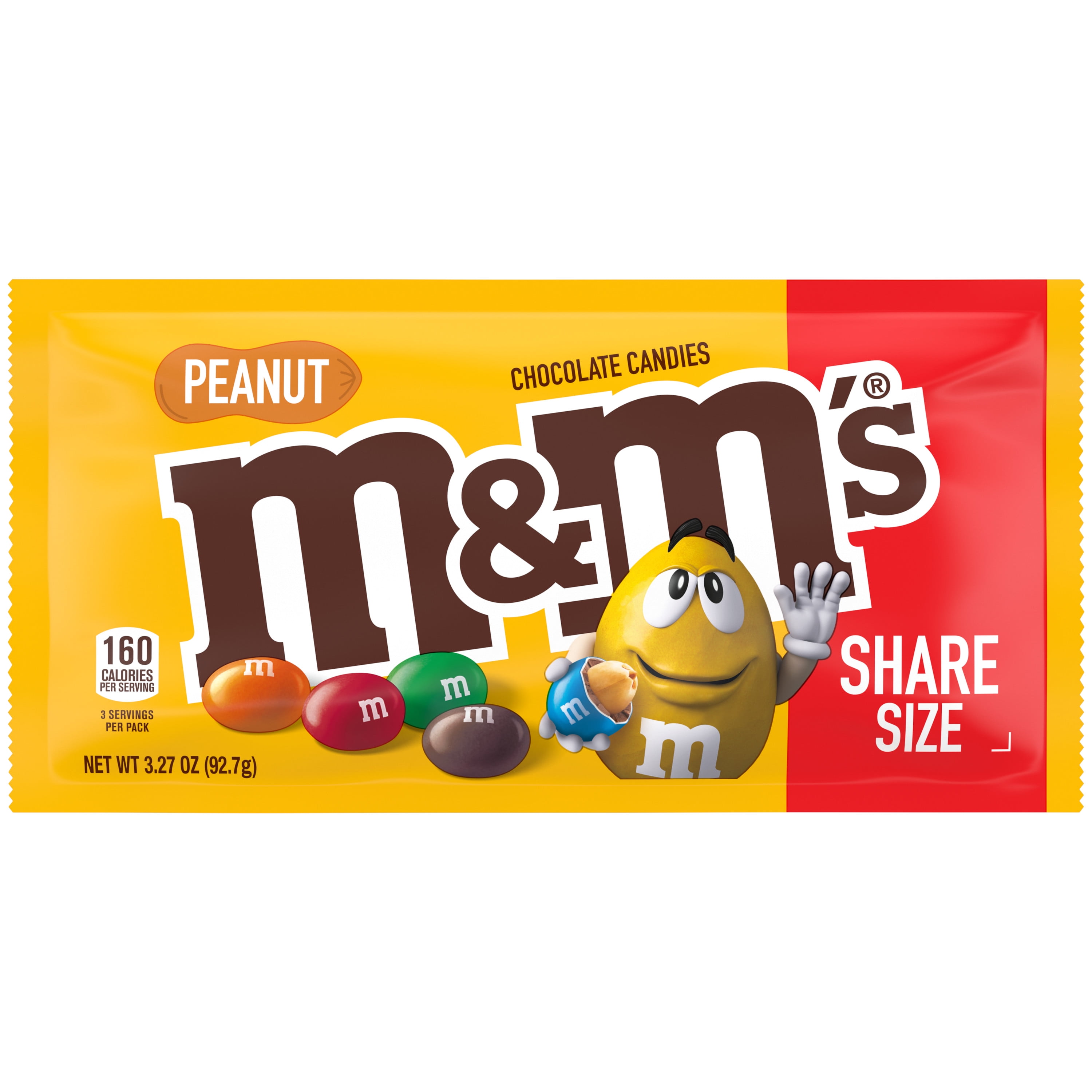 M&M's Peanut Milk Chocolate Candy, Share Size - 3.27 oz