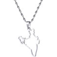 thumbnail image 1 of HAHDAXIA Outline India Map Pendant Necklaces Silver Gold Charms Indian Jewelry, 1 of 2