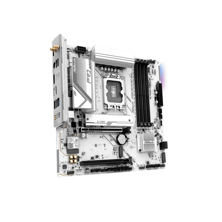 ASRock B760M Pro RS WiFi White LGA 1700 Intel B760 SATA 6Gb/s