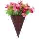 thumbnail image 1 of Cesta de flores para colgar en la puerta de entrada, cesta de flores artificiales de ratán, cesta de flores falsas hermosas para festivales, 1 of 4