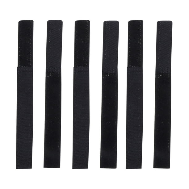 10 cintas adhesivas negras de 2 x 18 cm, reutilizables, con ganchos y bucles, para sujetar cables y arneses de cables resistentes para dispositivos electrónicos.