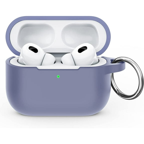 AirPods Pro 2 Case, AirPods Pro 2nd Generation[2022] Protective Shockproof Soft Silicone Chargeable Headphone Cover, Support Wireless Charging for Airpods Pro 2 Gen - Lavender Purple