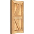 thumbnail image 4 of 10 3/4"W X 21"H Timbercraft Two 5 3/8" Boards Framed Board-N-Batten Shutters W/Z-Bar, Rough Sawn Western Red Cedar (Per Pair), 4 of 13