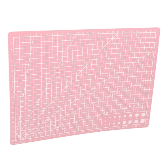 DEEPCRAFF Pink Plastic Craft Cutting Mat Double Sided Non Slip for Sewing Paper and DIY