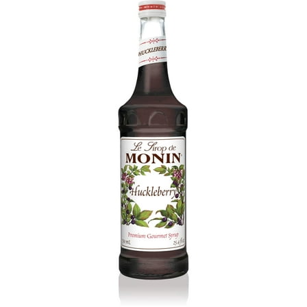 Monin - Huckleberry Syrup, Sweet Blueberry Taste, Fruity Berry Aroma, Great For Mochas, Teas, Lemonades, Sodas, & Cocktails, Gluten-Free, Vegan, Non-Gmo (750 Ml)