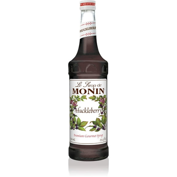 Monin - Huckleberry Syrup, Sweet Blueberry Taste, Fruity Berry Aroma, Great For Mochas, Teas, Lemonades, Sodas, & Cocktails, Gluten-Free, Vegan, Non-Gmo (750 Ml)
