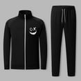 thumbnail image 2 of guisaled Mens Sweatsuits 2pcs Sets Stand Collar Full Zipper Long Sleeve Warm Up Tracksuits Casual Workout Jogging Outfits, 2 of 5