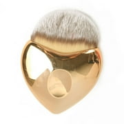 Women's Heart Shaped Face Makeup Brush Makeup Applicator- Yellow Gold