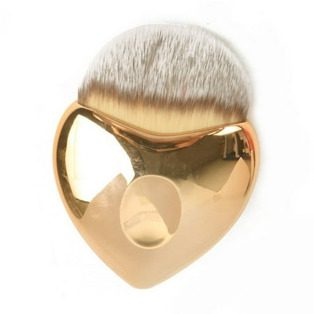 Women's Heart Shaped Face Makeup Brush Makeup Applicator- Yellow Gold