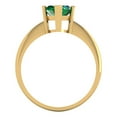 thumbnail image 4 of 2.5 ctw Solitaire Anniversary Ring for Women | Marquise Cut Simulated Emerald | Hyperallergenic Solid 18K Yellow Gold, 4 of 5