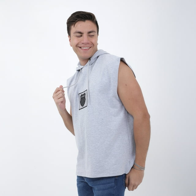 Sudadera Hombre Sin Mangas K-Swiss Hoodie Color Gris
