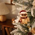 thumbnail image 6 of QISIWOLE 2D Christmas Owl with Glasses Hat Scarf Tree Ornament, Festive Hanging Decoration, 3.15 x 3.15 in Plastic Ornament, for Christmas Tree and Holiday Decor, 6 of 7