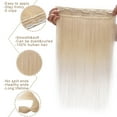 thumbnail image 4 of SEGO Clip in Hair Extensions Human Hair 3/4 Full Head 100% Real Remy Thick Hair Extensions Silky Straight Balayage Blonde Hair Pieces, 4 of 9