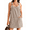 Brown, variant on Women Summer Striped Casual Denim Dress Sleeveless Denim Dress with Pockets