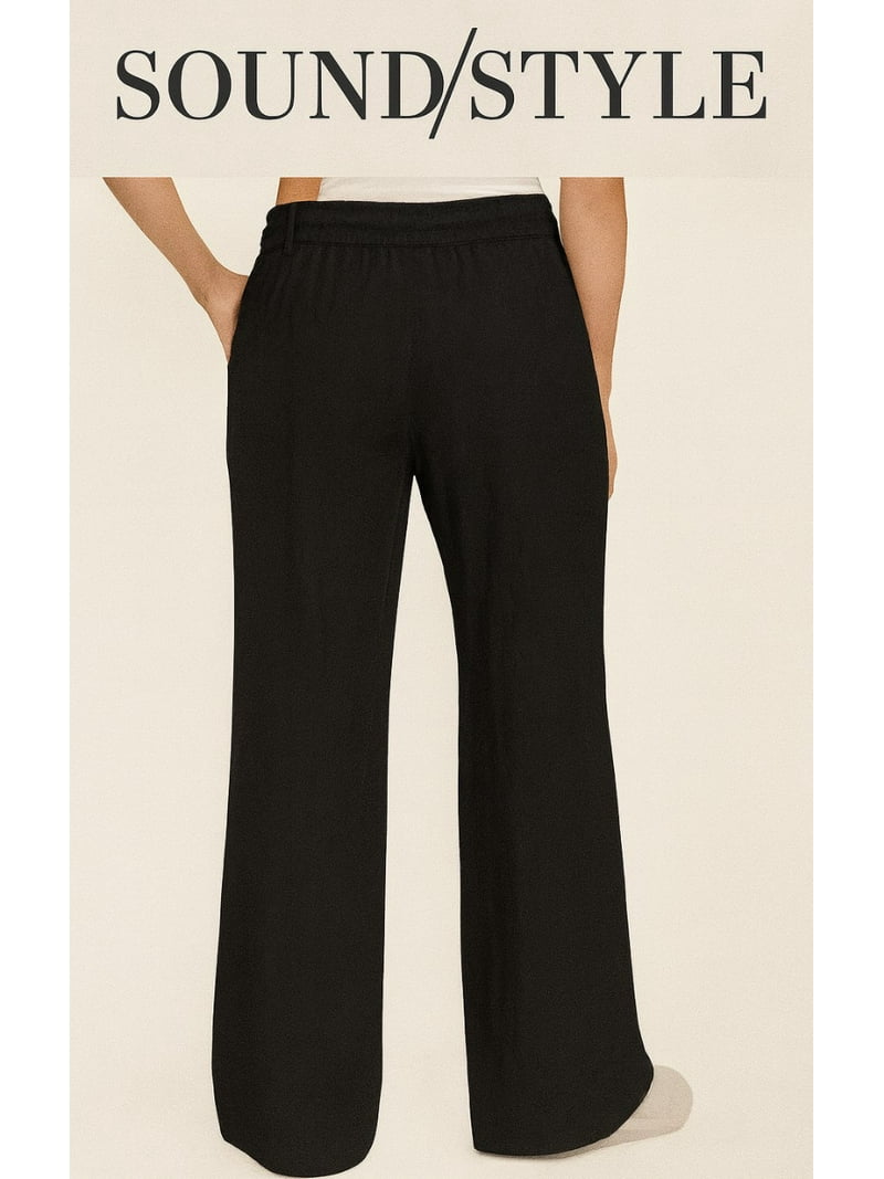 Soundstyle Women's Linen Pants - Black - XL - Walmart.com