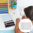thumbnail image 1 of Cajas de lápices de plástico Ozmmyan de gran capacidad, transparentes, con tapa, apilables, color blanco. ¡Prepárate para la escuela!, 1 of 7