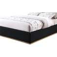 thumbnail image 6 of Maklaine Contemporary Soft Rich Black Finish Fabric King Bed, 6 of 6
