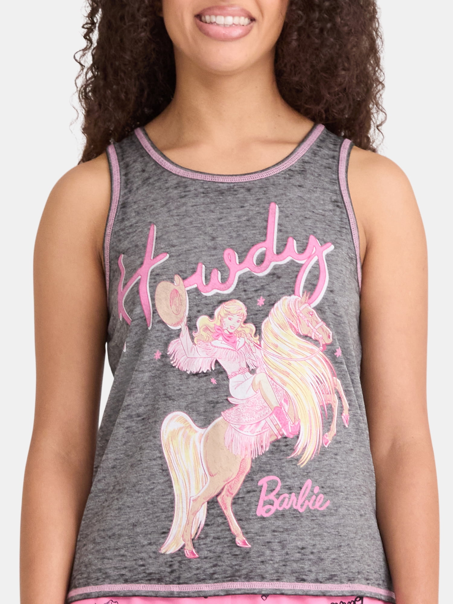 Barbie Women's Tank Top and Shorts Pajama Set, 2-Piece, Sizes XS-3X