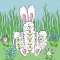 thumbnail image 2 of Mosher, Deidre 12x12 Gold Ornate Wood Framed with Double Matting Museum Art Print Titled - Rabbit Easter Egg, 2 of 4