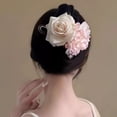thumbnail image 5 of 2PCS  Large Peony Rose Hair Clip for Women Faux Flower Back Head Side Clip Sweet Soft Style Decorative Hair Accessory, 5 of 7