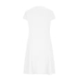 thumbnail image 3 of Nuoqisi Summer Cocktail Dresses for Women 2026 Spring Elegant A-Line Short Dress Boat Neck Casual Short Sleeve Mini Dress, 3 of 9