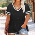 thumbnail image 5 of Plus Size Tops for Women Short Sleeve T Shirt Casual Summer V Neck Tunics Tees XL-6XL, 5 of 5
