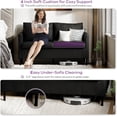 thumbnail image 2 of LAZZO 51" Modern Loveseat Sofa, 2-Seater Linen Fabric Couch for Bedroom & Office, Black, 2 of 7