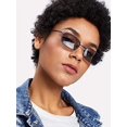 thumbnail image 4 of FEISEDY Vintage Slender Square Sunglasses Retro Small Metal Frame Candy Colors B2295, 4 of 14