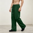 thumbnail image 7 of Pants for Mens Drawstring Waist Wide-Leg Loose-Fitting Long Pants Sports Pants With Pockets Sizes XS-2XL, 7 of 7