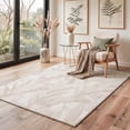 thumbnail image 4 of KUETH 5x7 Machine Washable Minimalist Rug for Living Room, Soft Low Pile Non Slip Backing Area Rug, OCHRE LEAF Rug for Bedroom Dining Room, 4 of 5