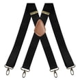thumbnail image 2 of SGFCWSX Men's X-Back Suspenders, Adjustable Elastic 4-Clip Formal Casual Black, 2 of 7