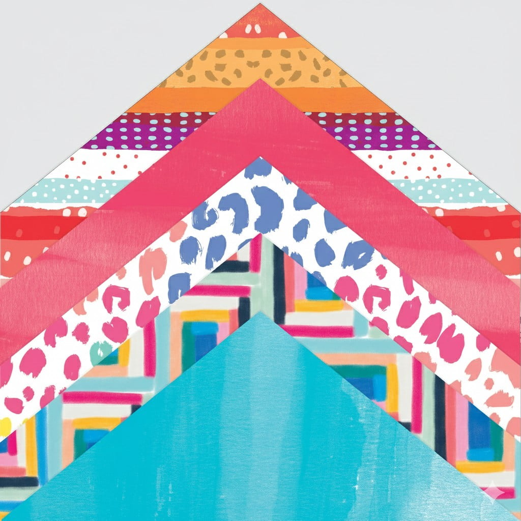 Roobee by Mara Mi Multicolor Bright & Bold Paper Pad, 50 Sheets, 25 Designs