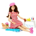 thumbnail image 4 of Barbie Pink Passport Paris Doll Set with Clothes & Picnic Accessories, Includes Brunette Doll - Walmart Exclusive, 4 of 6
