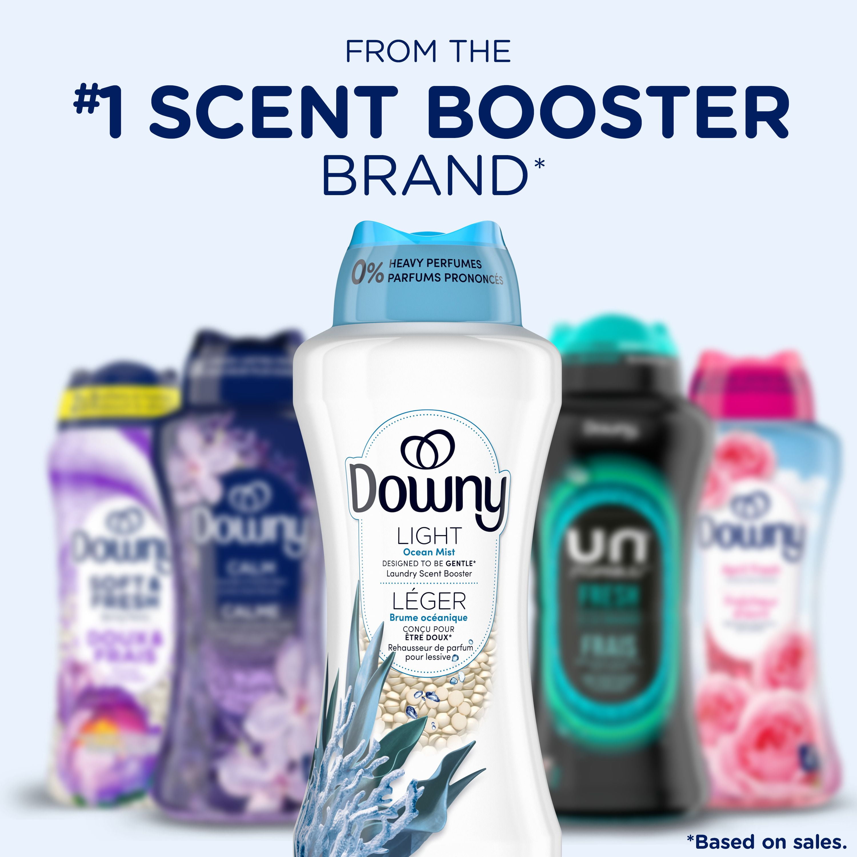Downy Light Laundry Scent Booster Beads, Ocean Mist Scent, In-wash fabric beads designed to be gentle with a light boost of scent, No Heavy Perfumes