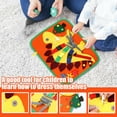 thumbnail image 4 of OUSITAID Dinosaur Busy Board Basic Life Skills Learning Early Educational Activity Board for Fine Motor Skills Interactive Sensory Montessori Board Gift for Kids Aged 2-4, 4 of 7