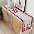 thumbnail image 4 of Valentine's Day Table Runner 72 Inches Long Farmhouse Dress Scarves, Vintage Love Heart Romantic Roses Gnomes Dining Tablerunner for Coffee Table/Kitchen Island/Party Décor, 13" x 72", 4 of 8