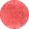 thumbnail image 1 of Ahgly Company Indoor Round Oriental Red Industrial Area Rugs, 7' Round, 1 of 4