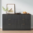 thumbnail image 5 of YouTrend Dresser for Bedroom with 7 Drawers,Fluted Dresser with Metal Handle,Modern Chest of Drawer TV Stand,Wood Closet Clothes Storage Organizer for Living Room,Hallway,Black., 5 of 12