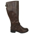thumbnail image 1 of bio Brown Soda Women Knee High Buckled Riding Small Heel Flat Boots Side Zipper 7.5, 1 of 4