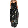thumbnail image 1 of Robe Grande Taille pour Femmes Boho Sans Manches Longues Maxi Robes d'Été Robe de Plage Décontractée, 1 of 4