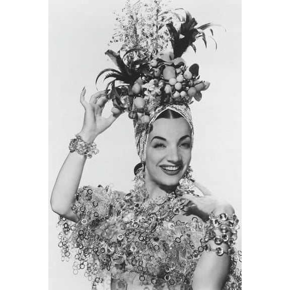 Carmen Miranda classic pose with fruit hat 24x36 Poster