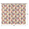 thumbnail image 5 of Pioneer Flower Floral Print Pattern Shower Curtain 84"x72", Bathroom Decorative Shower Curtain Set with 12 Hooks, Waterproof Washable, 5 of 6